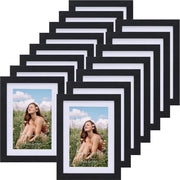 Lavagna per foto 10 x 15 cm con passe-partout - Lavorazione in legno nero per foto 10 x 15 o 13 x 18 cm