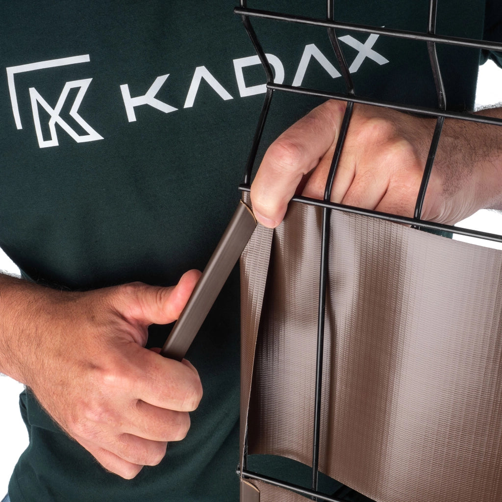 Nastro di protezione KADAX per pannelli di recinzione, recinzione, protezione UV, 20 clip, 19x35 m