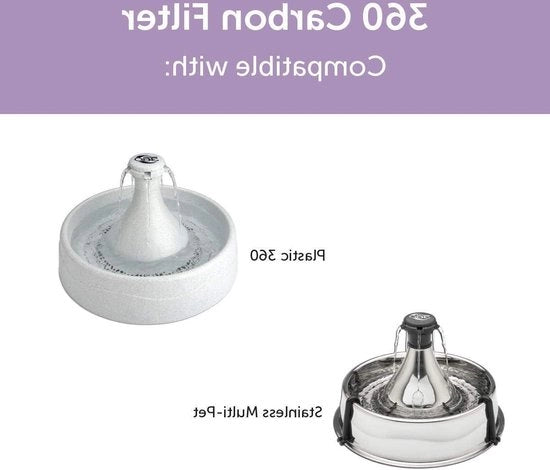 Filtro a carbone per Drinkwell 360 fontane - 12 pezzi, acciaio inossidabile, animali domestici