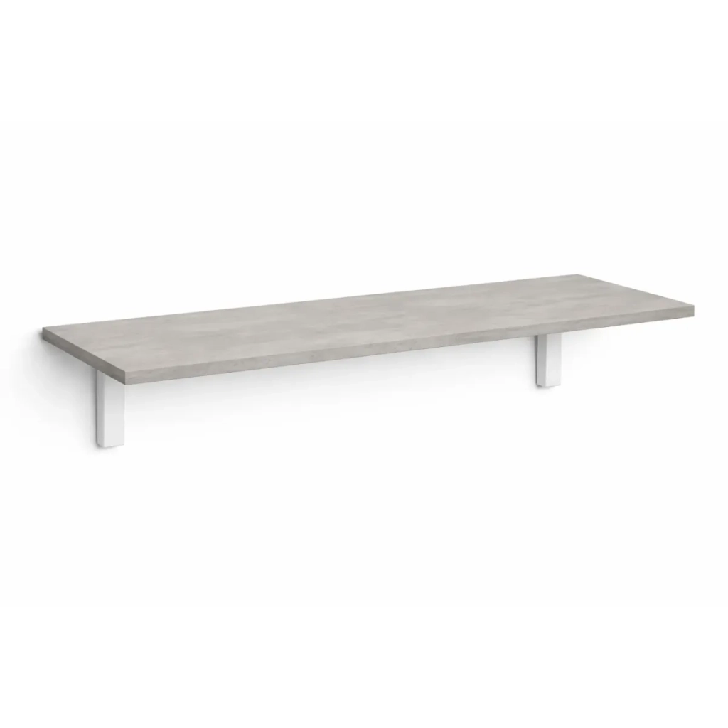Mensola da Muro da appoggio in Legno nobilitato spessore 1,8 cm in colore Cemento 60x40 cm
