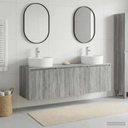 Set di Armadi da Bagno 3 pz Sonoma grigio 49,5 x 44,5 x 65 cm 3405673