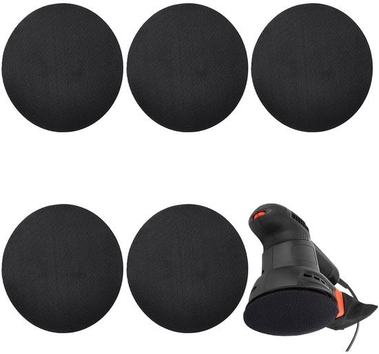 Set di dischi per clip 15 cm - Pacchetto da 5 - Autoadesivi - Nylon resistente - Presa forte - Adatto per macchine per la raschiatura - Disco abrasivo
