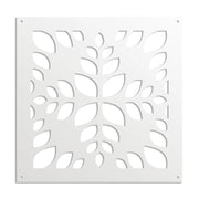 LEAVES - Pannello in PVC traforato - Parasole Misura: 48x48 cm, Colore: bianco