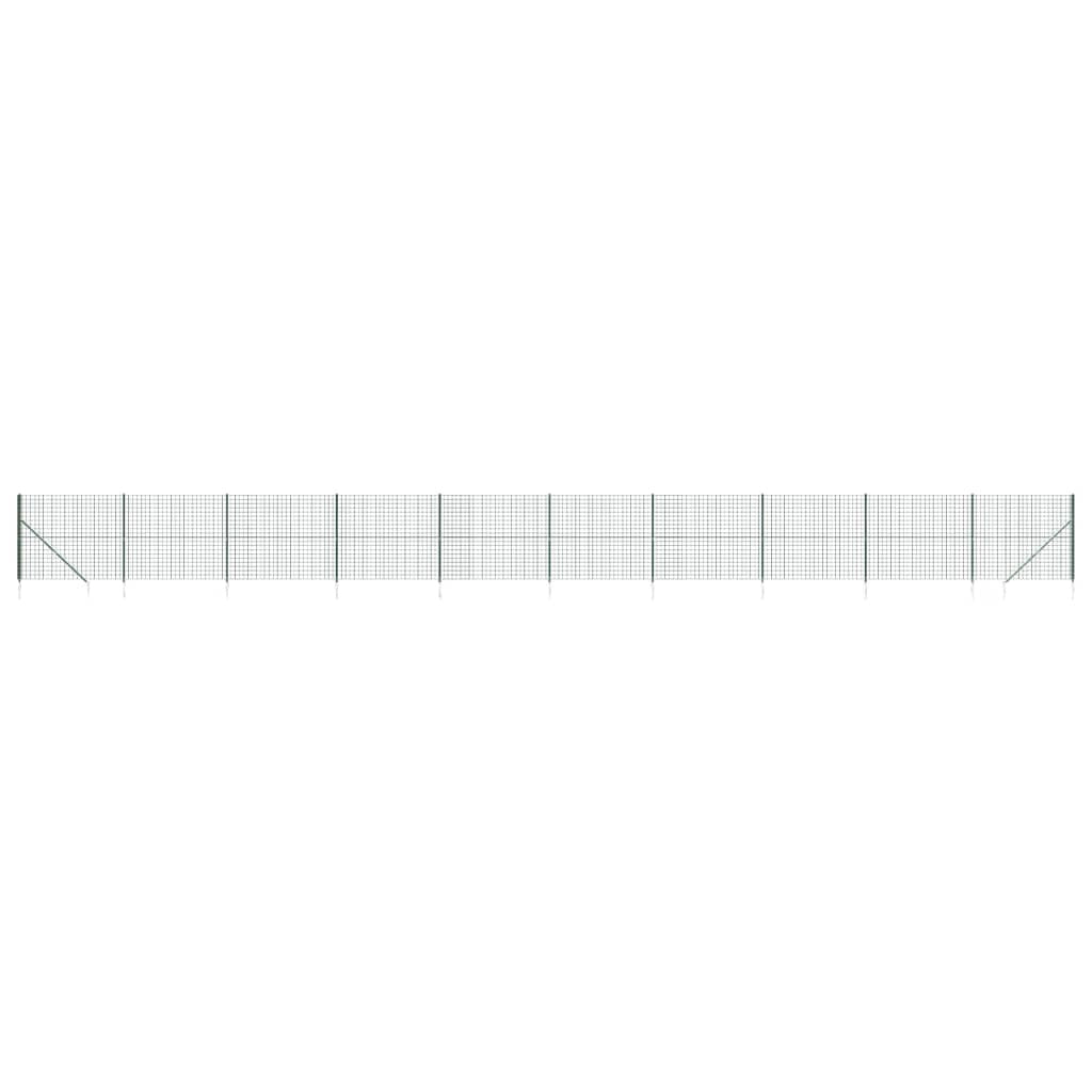 Recinzione Metallica con Picchetti Ancoraggio Verde 1,8x25 mcod mxl 128538