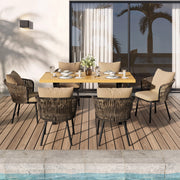 Set Salotto da Giardino in Rattan con Cuscini ¨C MINIMAL ¨C Polyrattan, Struttura in Metallo
