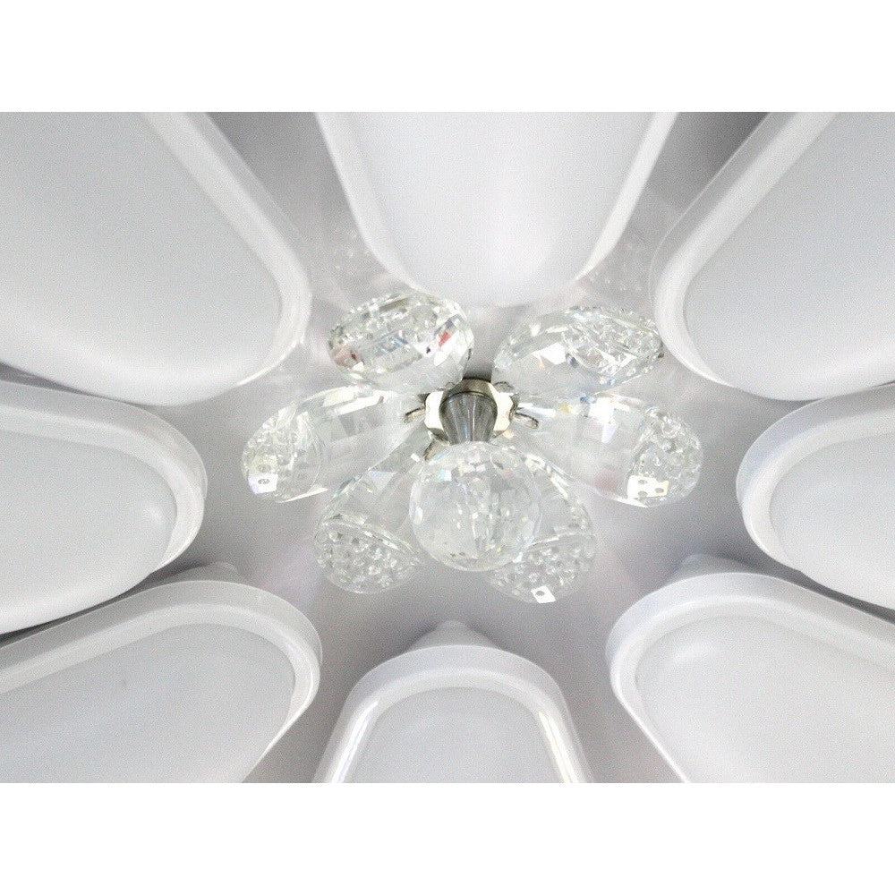 Trade Shop - Lampadario A Forma Di Fiore Moderno 80 Watt Doppia Illuminazione Plafoniera C10 -