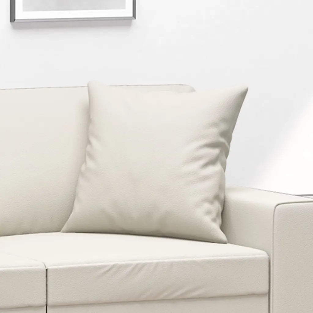Cuscini Decorativi 2 pz Crema 40x40 cm in Similpelle CFW1258007
