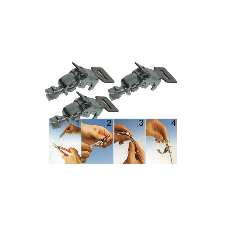 Ganci per fascette FRBG25-9/50 confezione 50 pz 9 mm inox AISI 430