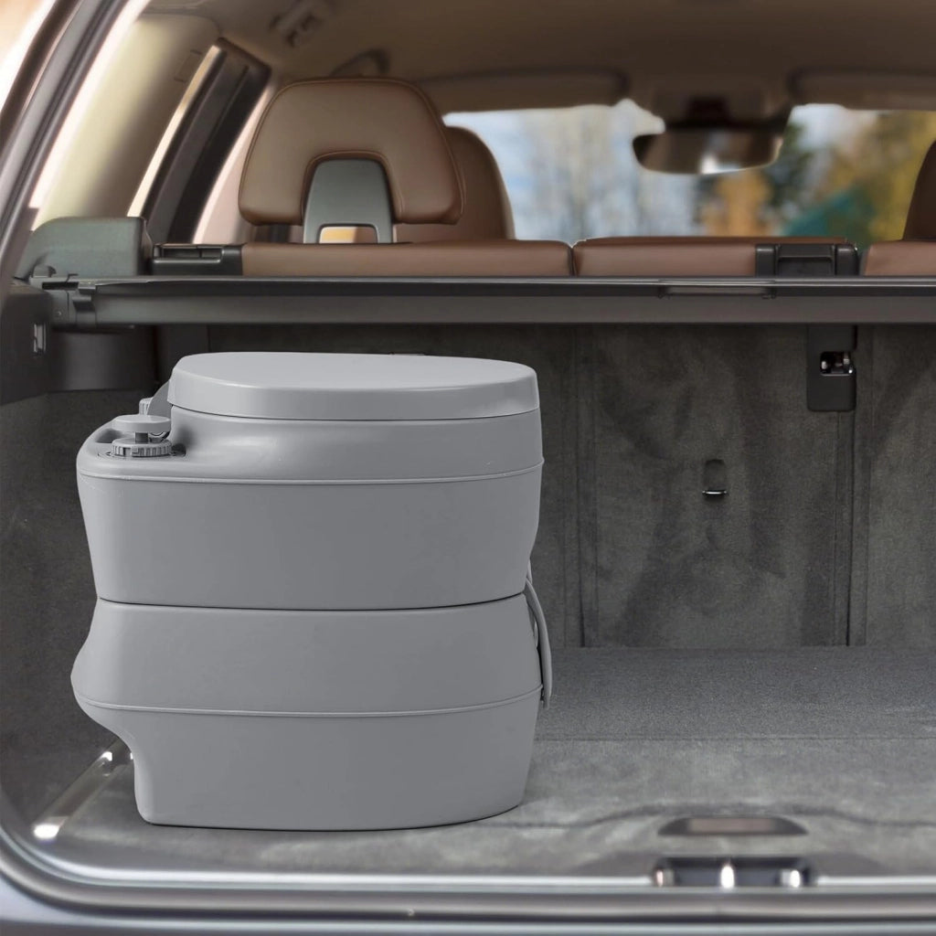 COSTWAY 20L Toilette Portatile con Serbatoio d'Acqua Rimovibile a Maniglia, WC Chimico Comodo per Campeggio, Water Portatile per Adulti e Anziani, Supporto Carico 150kg, 45 x 40 x 42 cm