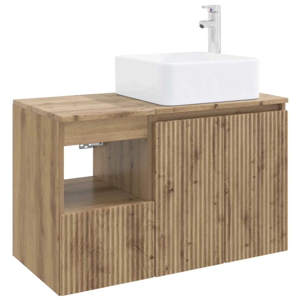Set di mobili per il bagno 2 pz Rovere Artigianale 3404073