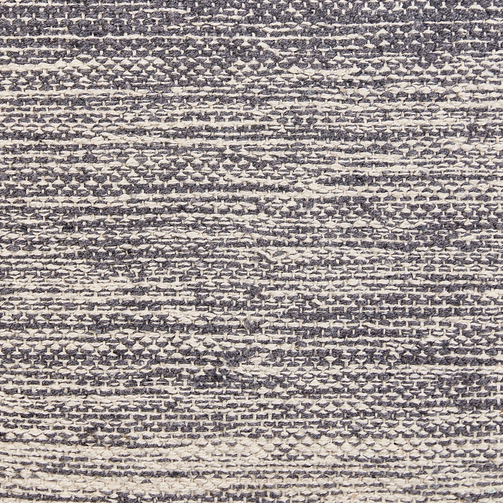 Pouf in tessuto di colore grigio e bianco in cotone 3 strisce cubo stile Boho scandinavo