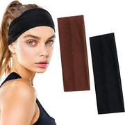 Bandeau capellino per donne e uomini - 2 pezzi capelli modaioli con antiscivolo - elastici e adatti a yoga, allenamento, sport, bicicletta, jogging e fitness.