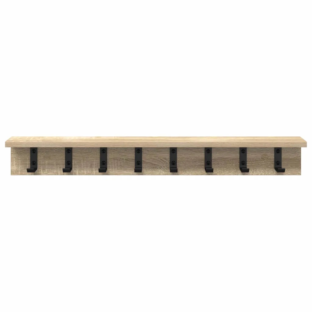 vidaXL Appendiabiti a muro rovere sonoma 80 x 10.5 x 10.5 cm
