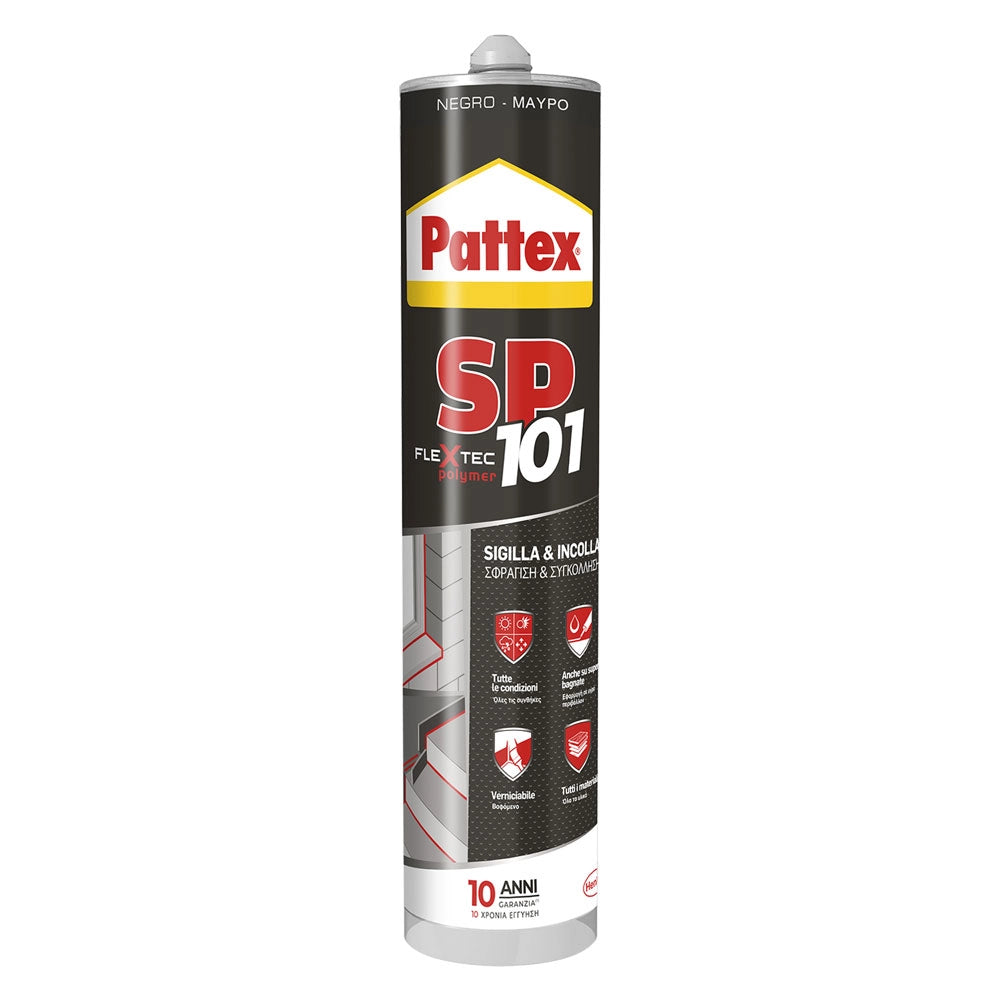 SIGILLANTE NEUTRO PER MULTIMATERIALI 'PATTEX SP101 nero  - PATTEX