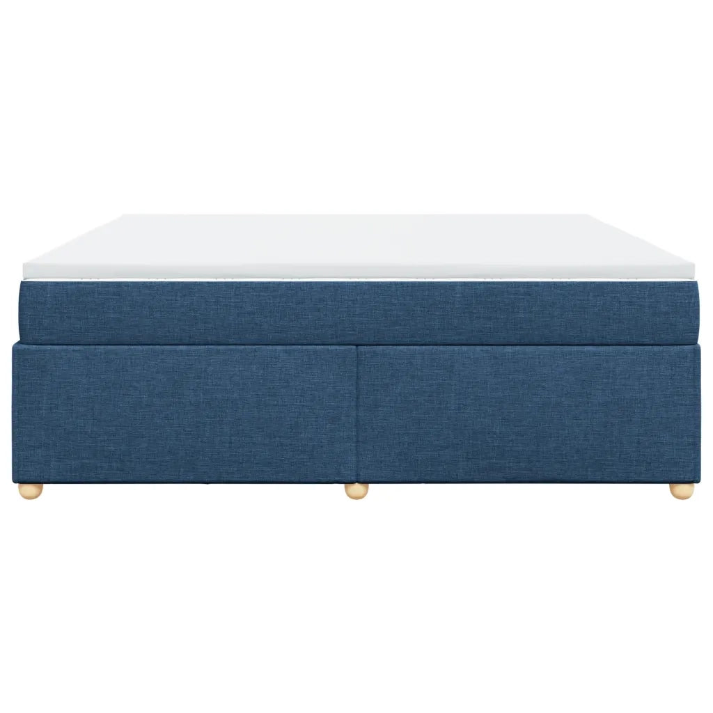 Giroletto a Molle con Materasso Blu 200x200 cm in Tessuto 3285407