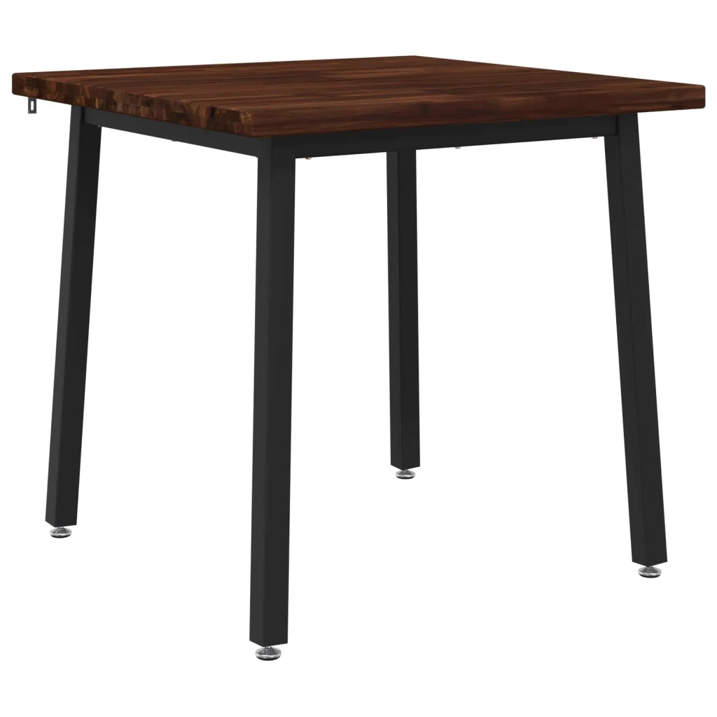 90 x 90 x 75 cm Legno di Acacia Massello Marrone scuro e Nero 937642