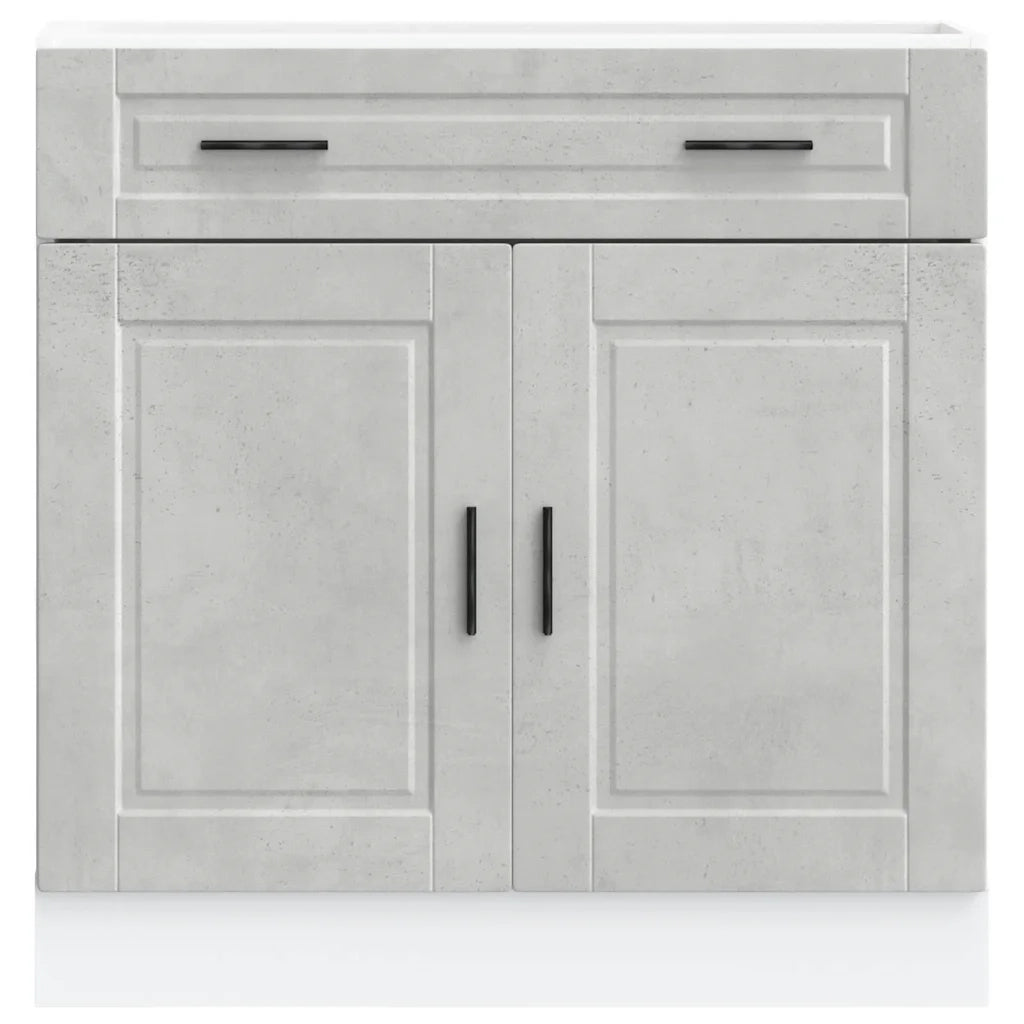 Base da Cucina Porto Grigio Cemento in Legno Multistrato