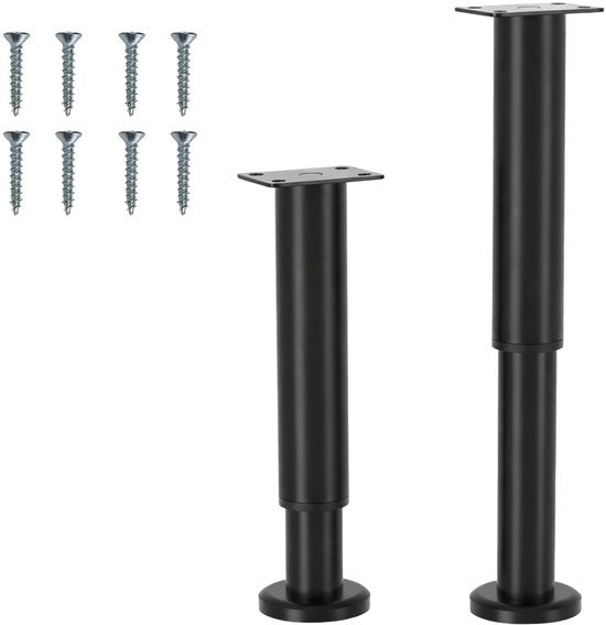 Set di 2 Supporti per Mobili Regolabili in Alto 25-43 cm
