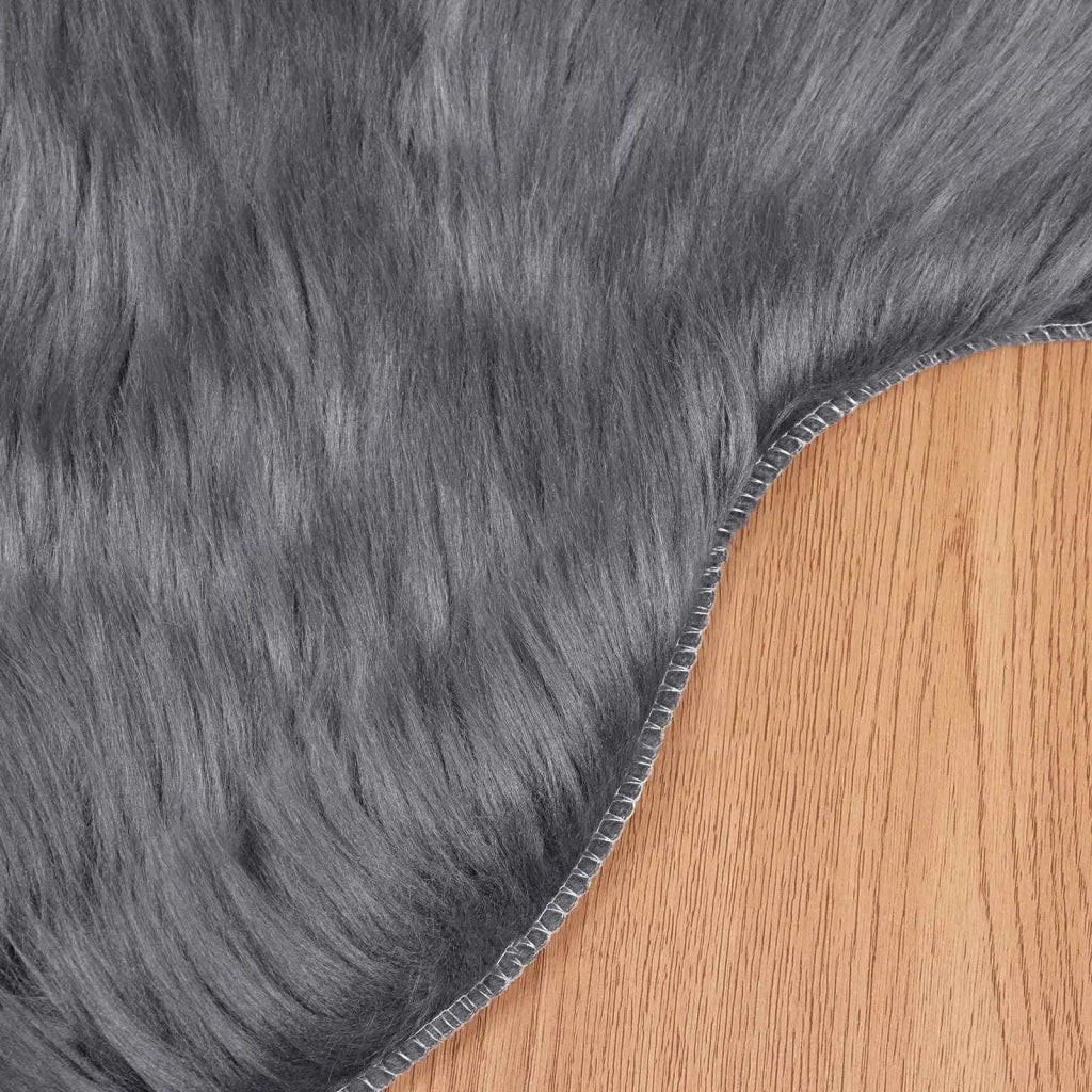 Tappeto in finta TAFALLA Antracite 80 x 120 cm Poliestere 42021608