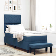 Letto a molle con materasso Blu 80 x 200 cm Tessuto 3344106