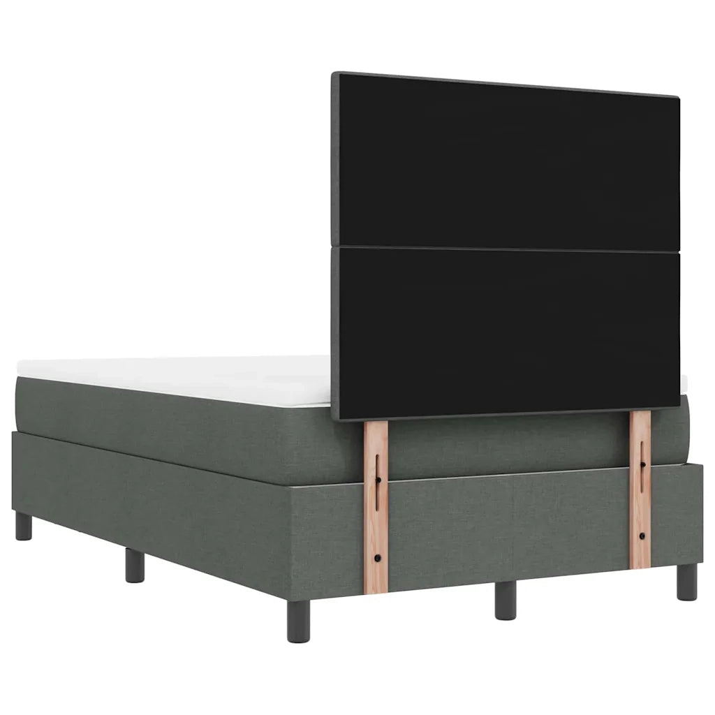 Letto a molle con materasso Grigio scuro 120 x 200 cm Tessuto 3344059