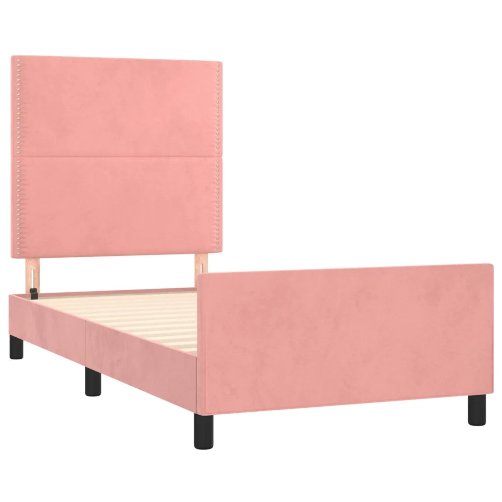 Giroletto con Testiera Rosa 80x200 cm in Velluto cod mxl 61019