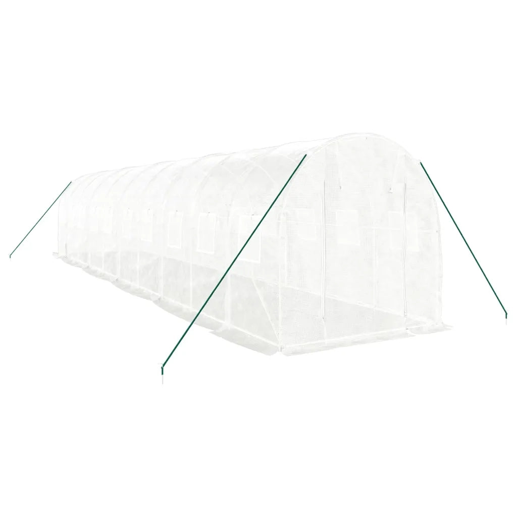 Serra con Telaio in Acciaio Bianco 20 m² 10x2x2 m 3188031