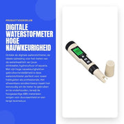 Misuratore di idrogeno con alta precisione - Metro H2 digitale - Tester della qualità dell'acqua - Sonda rimovibile - LCD con illuminazione retroilluminata - Materiale ABS duraturo