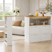 Mobile modulare 105x39x102 cm con pannello girevole a 360°; MDF; bianco