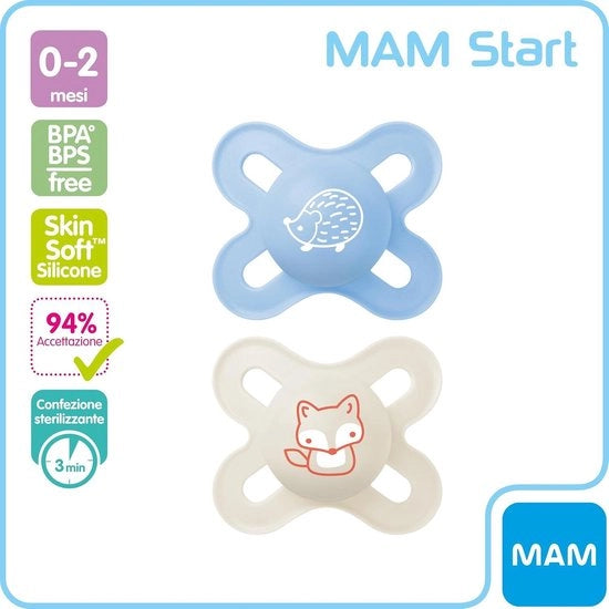 Set di fustelle per neonati in silicone Skinsoft, 0-2 mesi, blu chiaro, con 2 fustelle e confezione per fustella