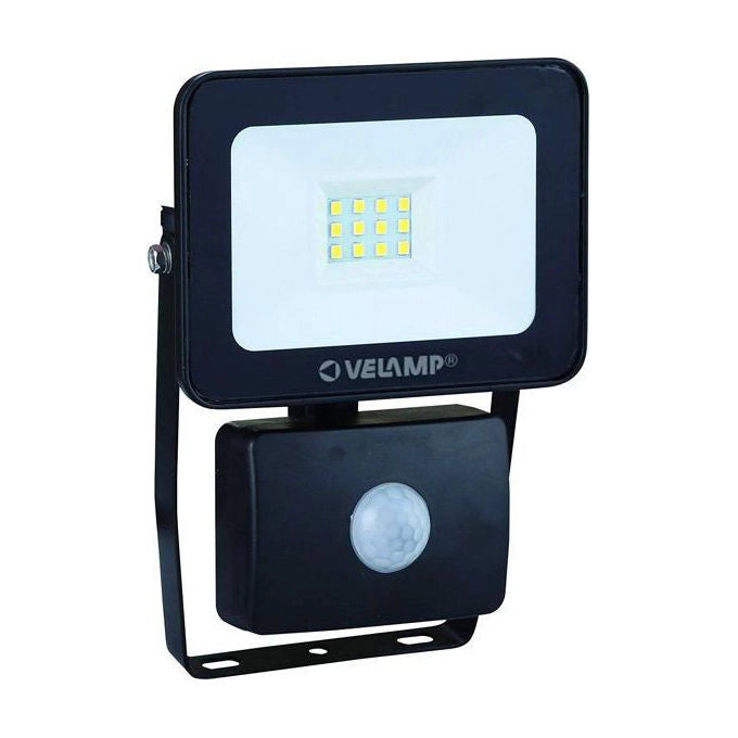 Velamp IS748-5-6500K Proiettore LED 20W con Sensore di Movimento PIR IP44 1600 lm 6500K colore Nero