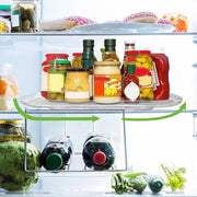Porta frigorifero rotante 360° 40 x 30 x 3,2 cm capacità grande contenitore di erbe in plastica organizzazione e stoccaggio per frigorifero cucina soggiorno
