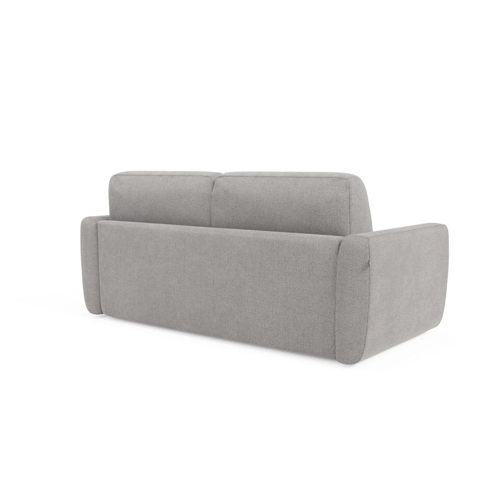 Leonida Divano letto sfoderabile e materasso H18 cm - vano portaguanciali in tessuto Smacchiabile T23 222 cm grigio