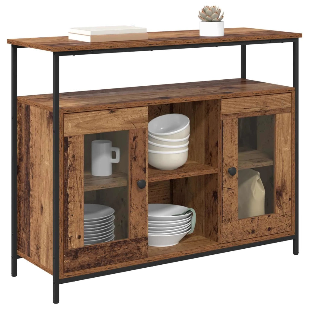 Credenza | Madia | Buffet da pranzo | Armadio da pranzo Legno vecchio 100 x 35 x 80 cm Legno multistrato
