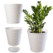 Vaso da fiori KADAX da 30 cm, con coperchio in plastica e supporto.