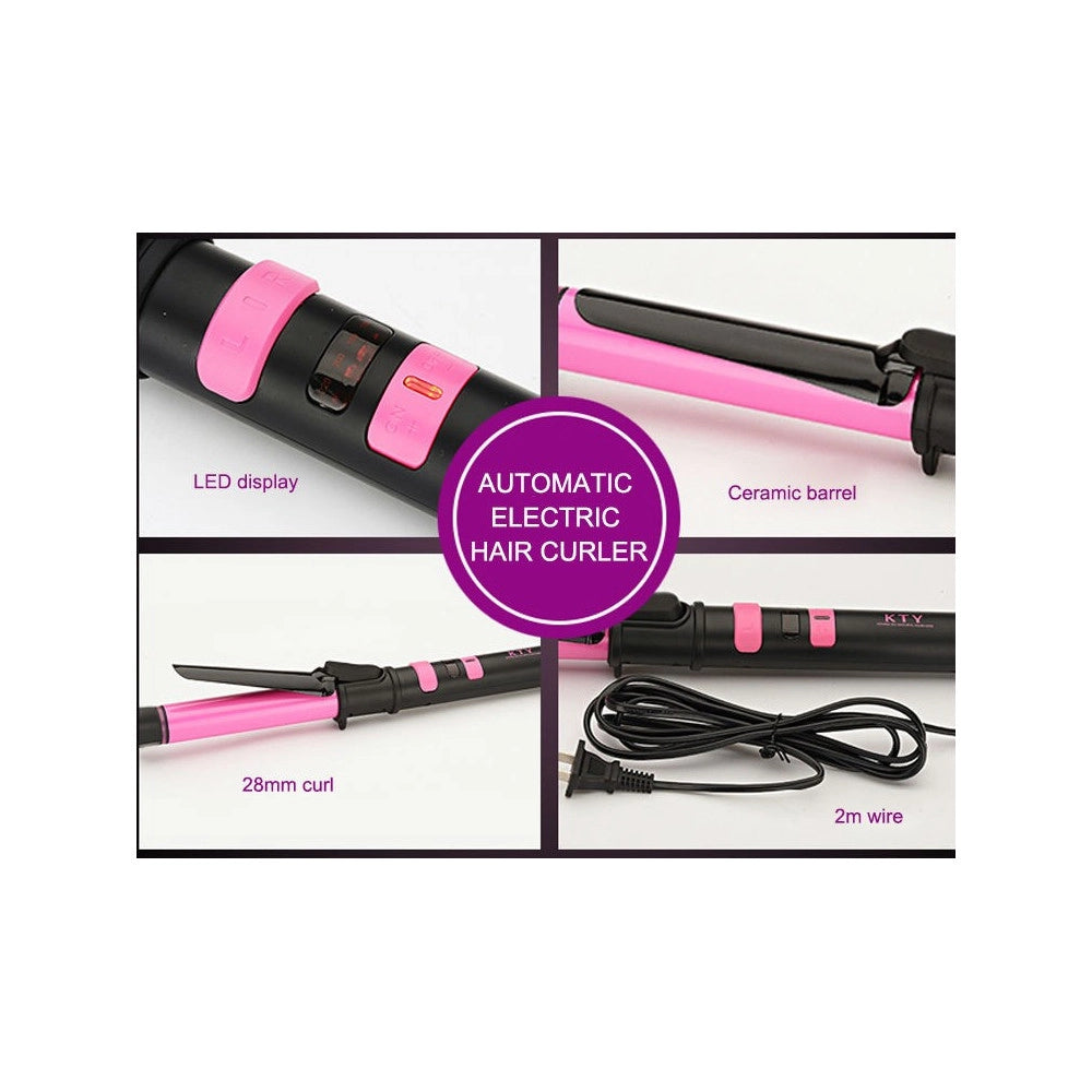 Trade Shop - Piastra Per Capelli Rotante In Ceramica Professionale 35w Liscio Ricci 2 In 1 -