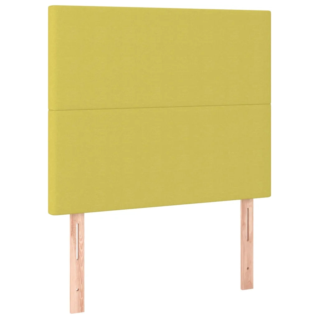 Testiera 2 pz Verde 100x5x78/88 cm in Tessuto
