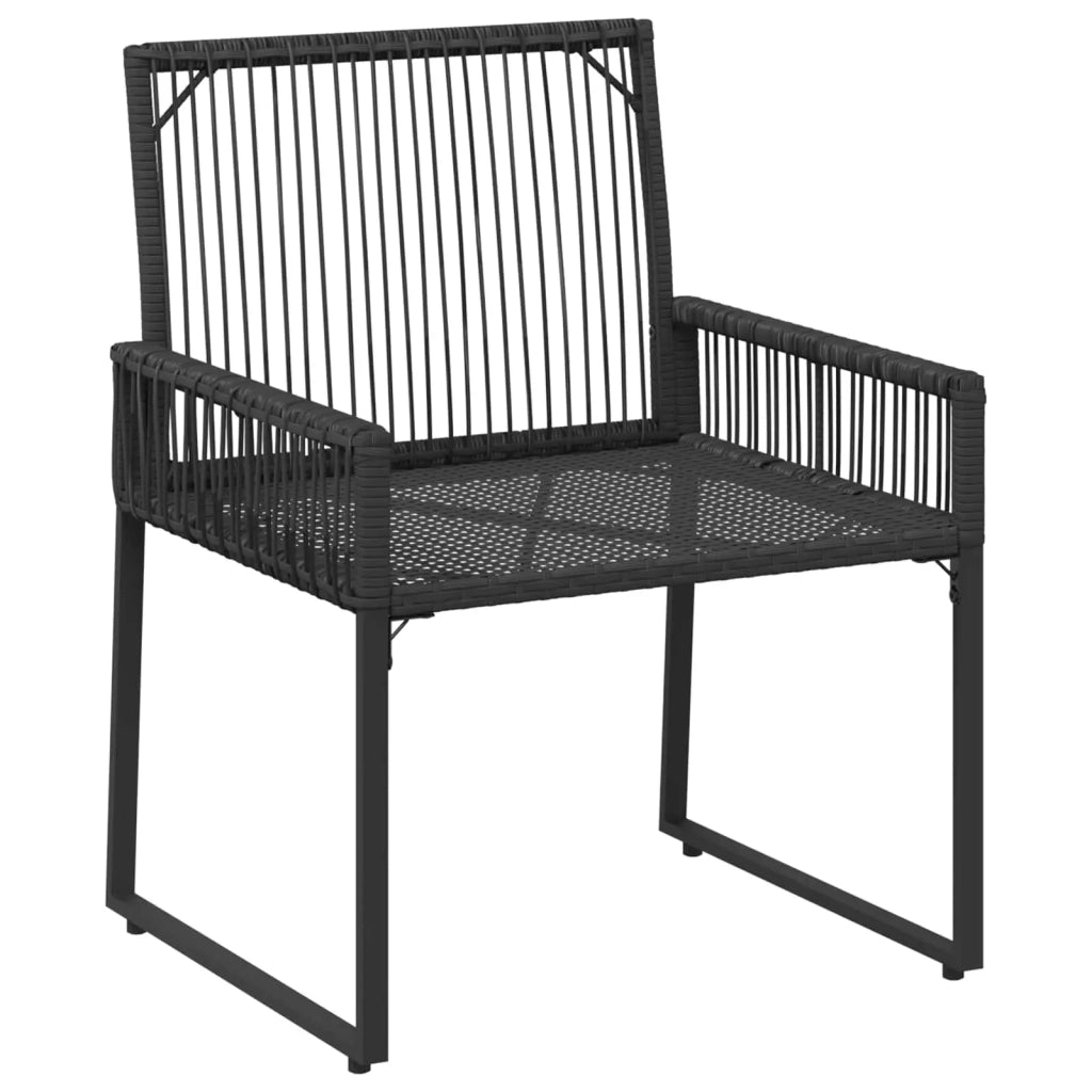 Set di Mobili da Esterno 7 pz | Set Salotto da Giardino Nero e Turchese polyrattan