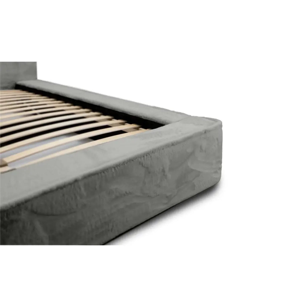 Letto contenitore ORLANE – Grigio Carbone Minerale Polare – 180x200 cm – Rete sollevabile – Design di alta gamma