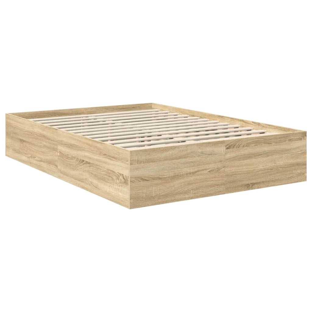 Struttura del letto con testiera Rovere Sonoma 150 x 200 cm 3408657