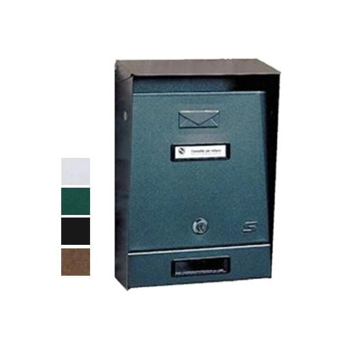 Silmec 10-201.69 Prima Cassetta Postale in Acciaio con Tetto Apribile e Serratura Cilindro con Due Chiavi colore Ruggine