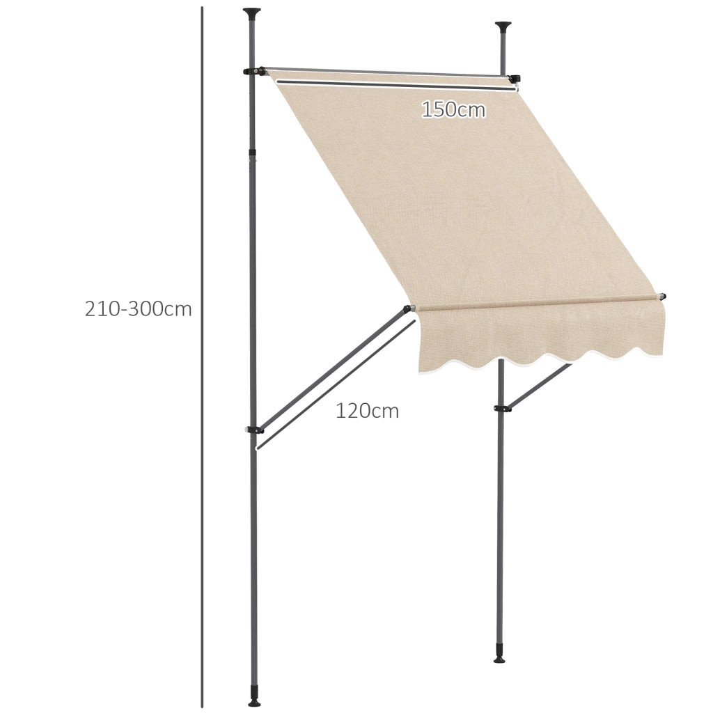 Tavolo pieghevole allungabile ¨C zephmum ¨C 150x120x210-300 cm metallo sabbia
