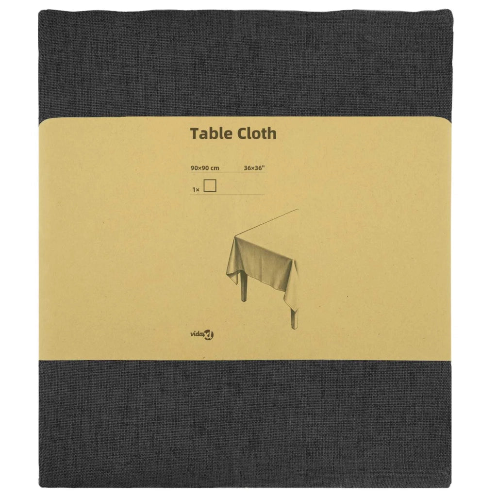 Tovaglia da Tavolo Quadrato Grigio Scuro 90 x 90 cm 42039932