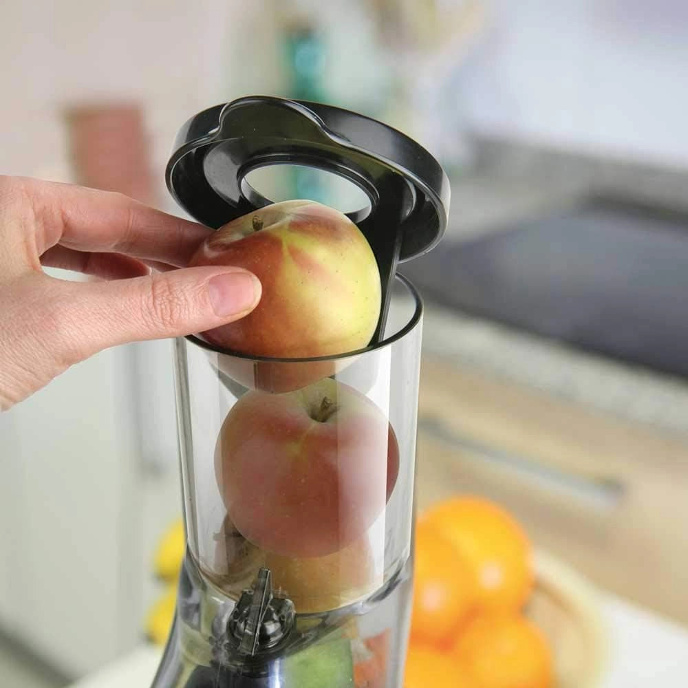Black+decker bxje200e - estrattore di succo, estrazione lenta, 200w, 70 rpm, funzione inversa, imbocco da 80mm, sistema antigoccia, facile da pulire, finitura in acciaio inossidabile anti-impronta [classe di efficienza energetica a]