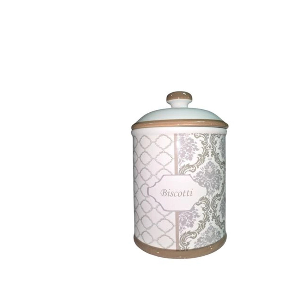 Barattolo Contenitore Biscottiera in Ceramica Arabesque