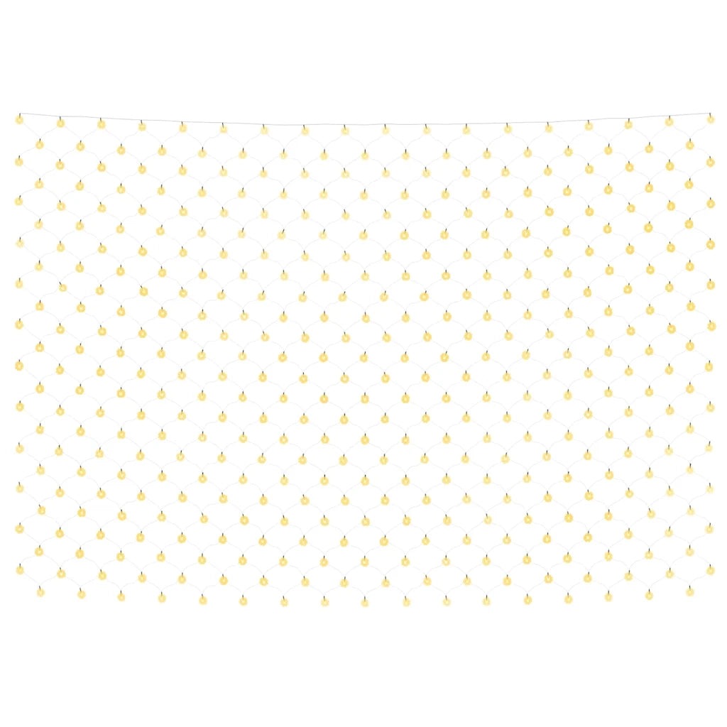 vidaXL Luci di Natale Rete Bianco Caldo 3x3m 306 LED Interni Esterni