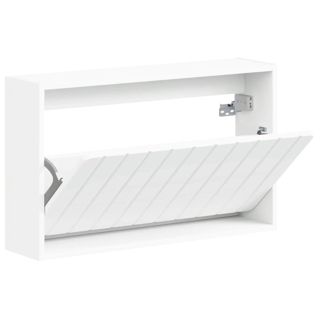 Mobiletto per Scarpe da Muro ZWOLLE 71 x 17 x 43 cm Bianco 896405