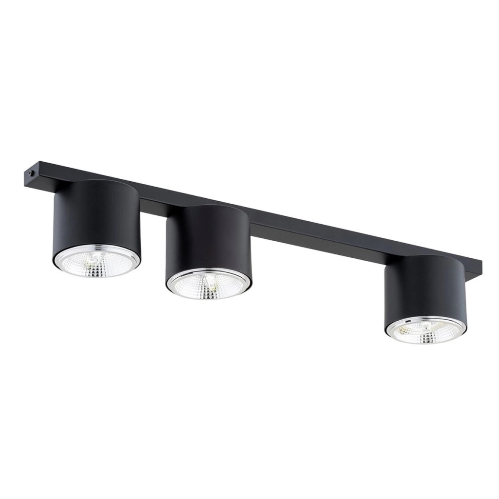 Faretto da soffitto Nano in acciaio nero