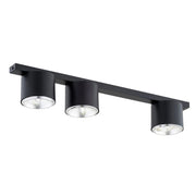 Faretto da soffitto Nano in acciaio nero