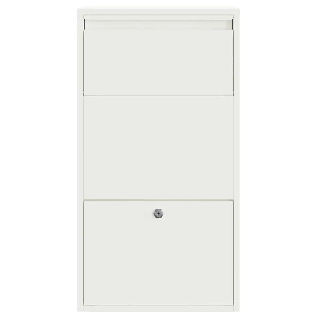 Cassetta per pacchi con porta Bianco 44 x 22 x 82 cm Acciaio CFW5268359